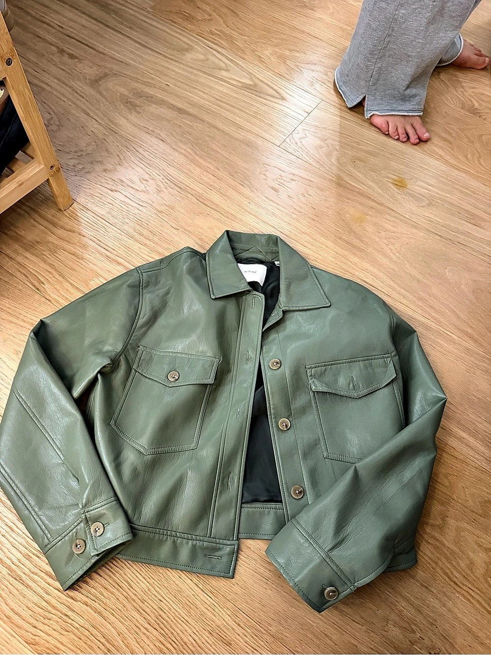 Wilfred The Ganna Cropped Shirt Jacket Green